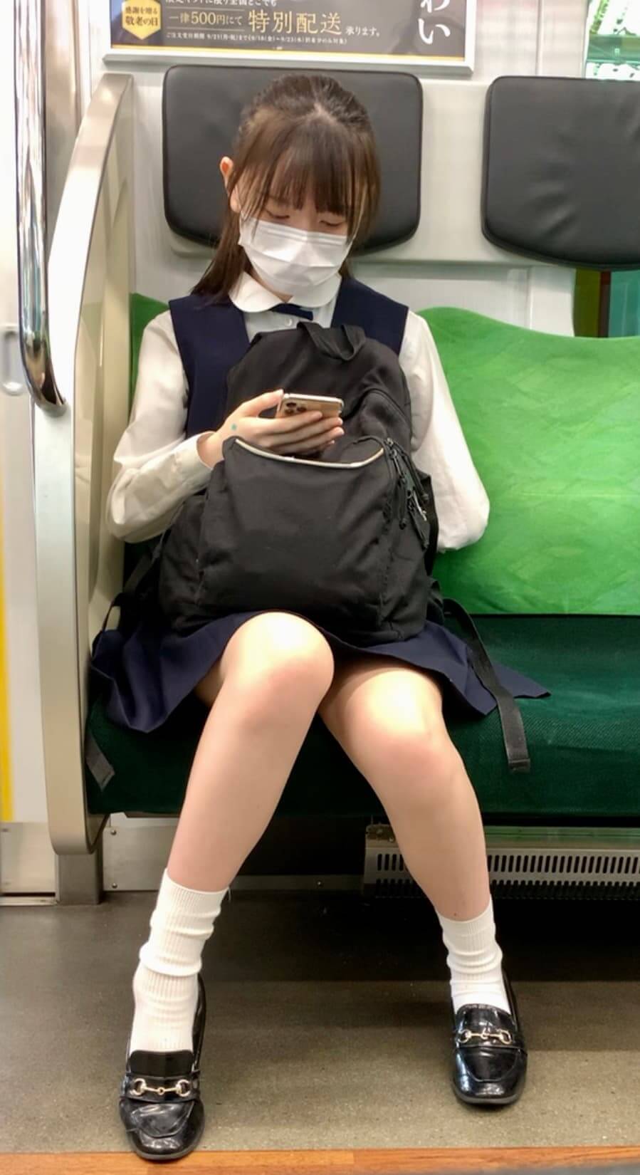 【画像】電車内で女子高生を見かけると鼓動早くなるやつｗｗ